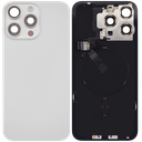 Vitre arrière avec adhésif et MagSafe original pour iPhone 15 Pro Max - Avec Logo - Grade A - Blanc Titane