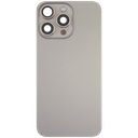 Vitre arrière avec adhésif et MagSafe original pour iPhone 15 Pro Max - Avec Logo - Grade A - Titane naturel