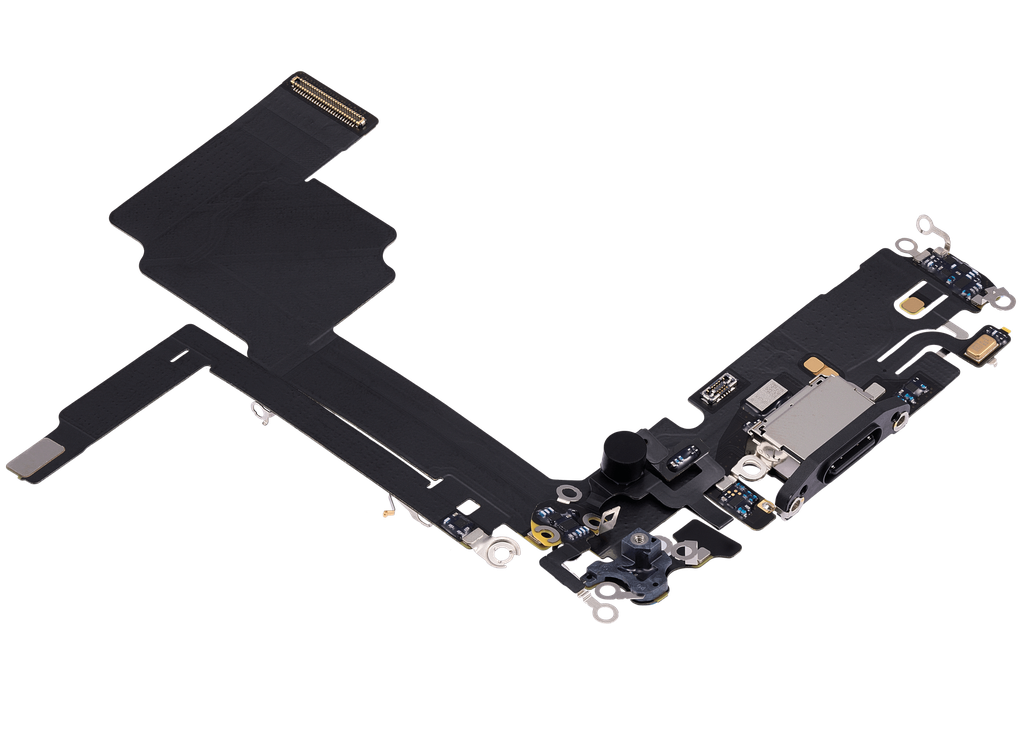 Nappe Connecteur de charge compatible iPhone 15 Pro - Premium - Noir Titane