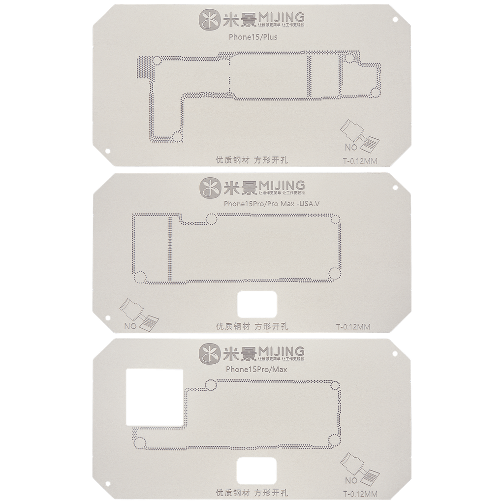 Plateforme de soudage et de reballage pour cartes mères MiJing Z20 4 en 1 avec support intermédiaire et pochoir compatible iPhone 15 - 15 Plus - 15 Pro - 15 Pro Max