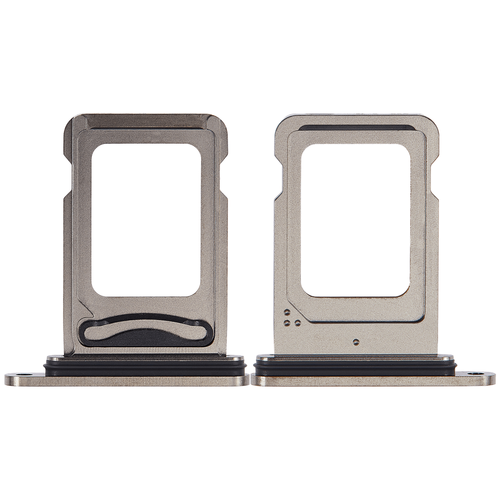Tiroir SIM double compatible iPhone 15 Pro - 15 Pro Max - Noir Titane