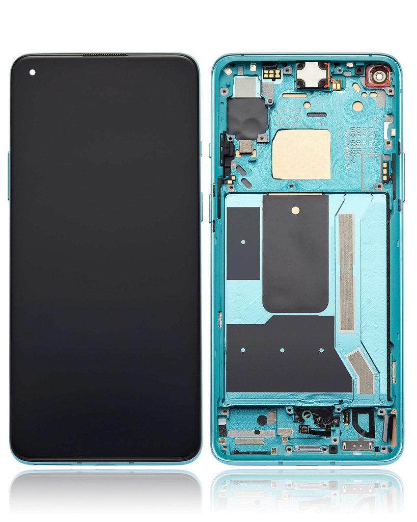 Bloc écran avec châssis compatible OnePlus 8T - Reconditionné - Vert Aquamarine