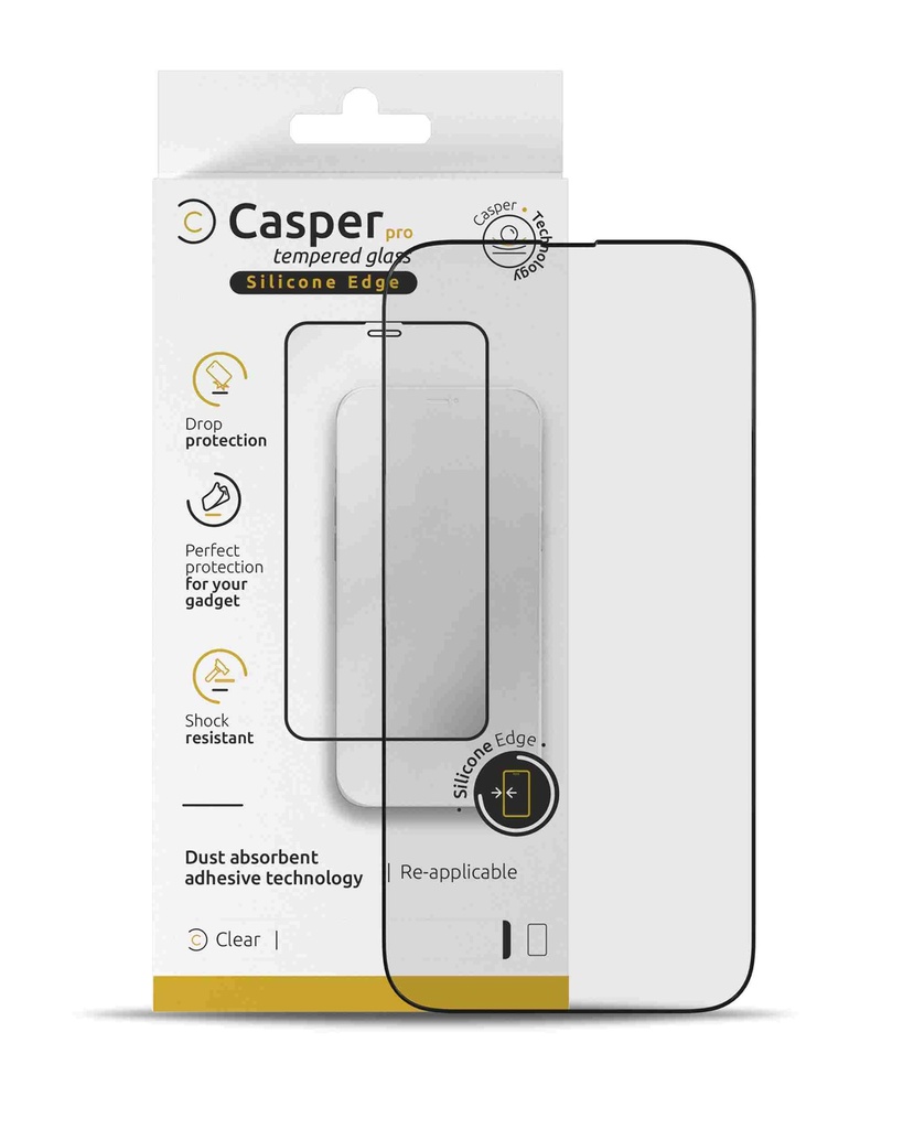Verre trempé Clair compatible iPhone 15 Pro Max - Casper Pro Silicone