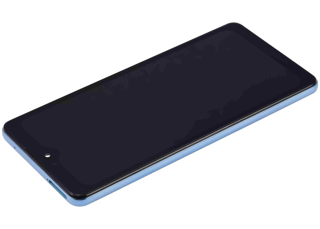 Bloc écran OLED avec châssis compatible SAMSUNG A72 - A725 2021 - 6,36" - Aftermarket Plus - Bleu