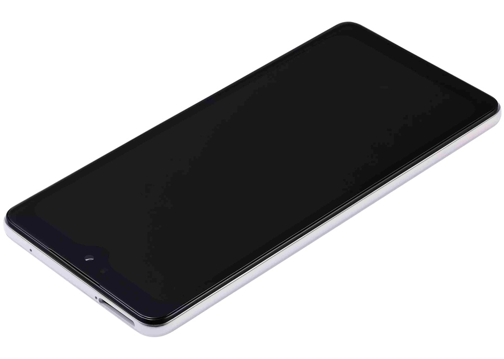 Bloc écran OLED avec châssis compatible SAMSUNG A72 - A725 2021 - 6,36" - Aftermarket Plus - Blanc