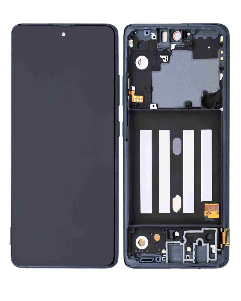 Bloc écran OLED avec châssis compatible SAMSUNG A51 5G - A516 2020 - châssis Non-Verizon 5G UVW 6,46" - Aftermarket plus - Prism Cube Black