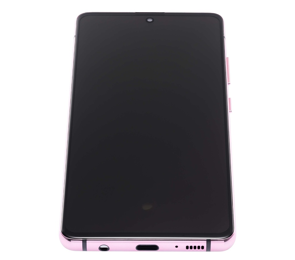 Bloc écran OLED avec châssis - non-Verizon 5G UW compatible Samsung Galaxy A51 5G A516 - 2020 - 6.46" - Aftermarket Plus - Prism Cube Pink