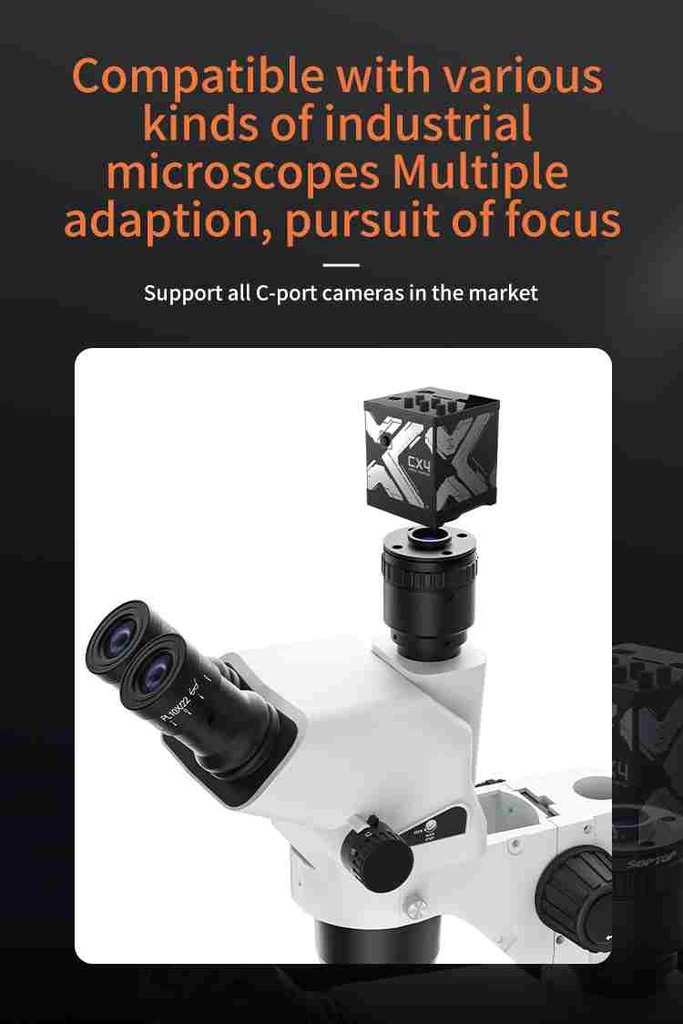 Camera de microscope industriel compatible avec toutes les caméras à connecteur C - Qianli CX4 CMOS
