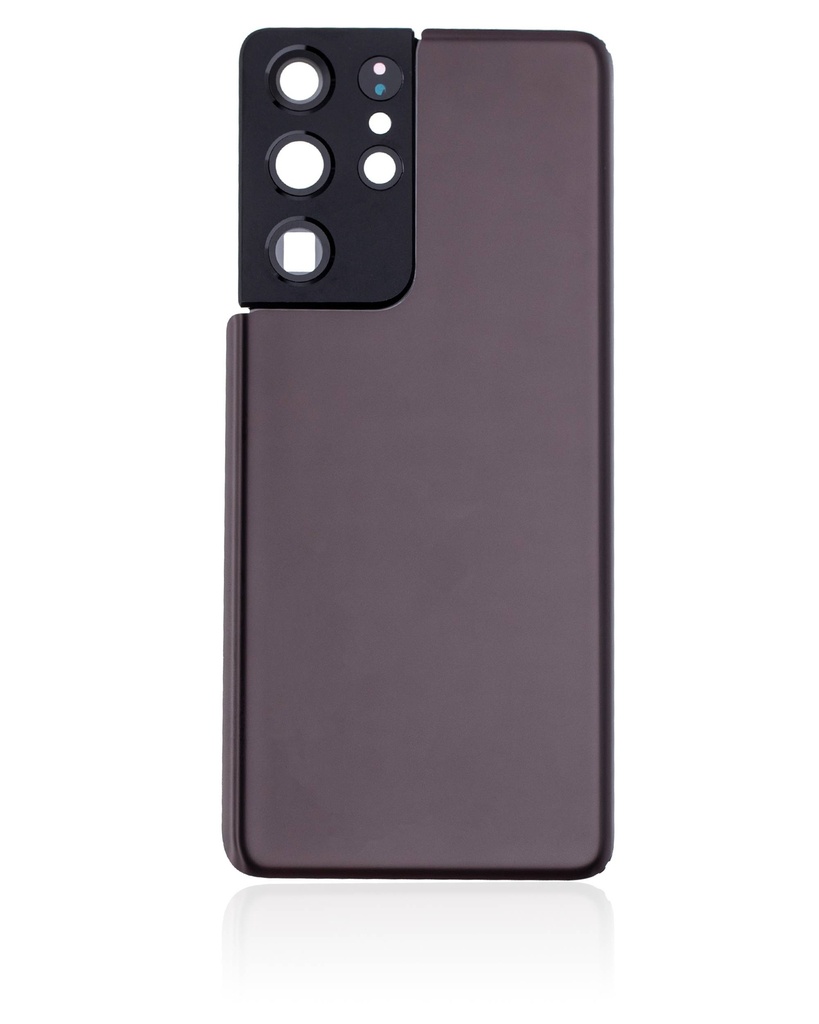 Vitre arrière avec lentille caméra compatible Samsung Galaxy S21 Ultra - No Logo - Aftermarket Plus - Phantom Brown