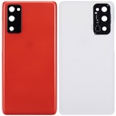 Vitre arrière avec lentille caméra compatible Samsung Galaxy S20 FE 5G - Aftermarket Plus - Cloud Red