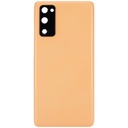 Vitre arrière avec lentille caméra compatible Samsung Galaxy S20 FE 5G - Aftermarket Plus - Cloud Orange