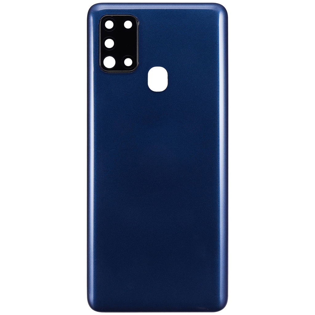 Vitre arrière avec lentille caméra arrière compatible Samsung Galaxy A21S A217 2020 - Aftermarket Plus - Bleu