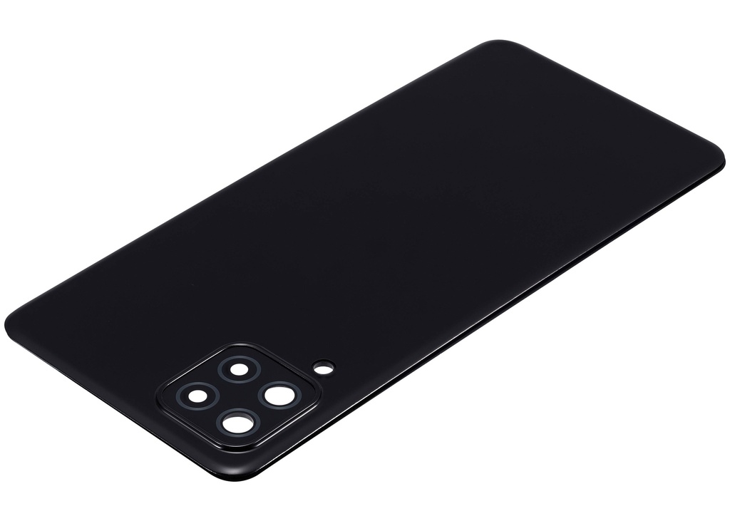 Vitre arrière avec lentille caméra arrière compatible Samsung Galaxy A22 4G A225 2021 - Aftermarket Plus - Noir