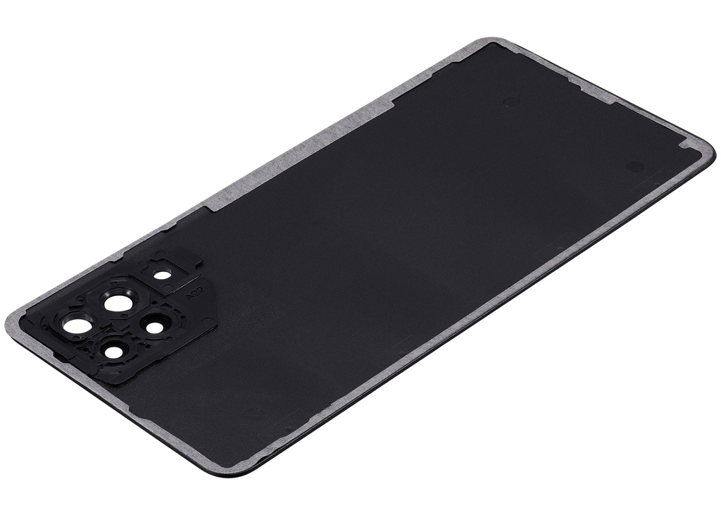 Vitre arrière avec lentille caméra arrière compatible Samsung Galaxy A22 4G A225 2021 - Aftermarket Plus - Noir