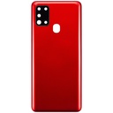 Vitre arrière avec lentille caméra arrière compatible Samsung Galaxy A21S A217 2020 - Aftermarket Plus - Rouge