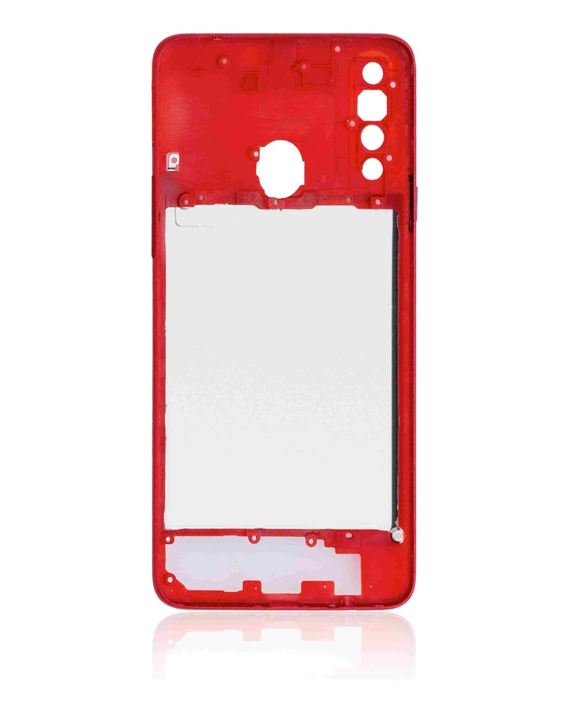 Châssis central compatible SAMSUNG A20s - A207 2019 - Rouge