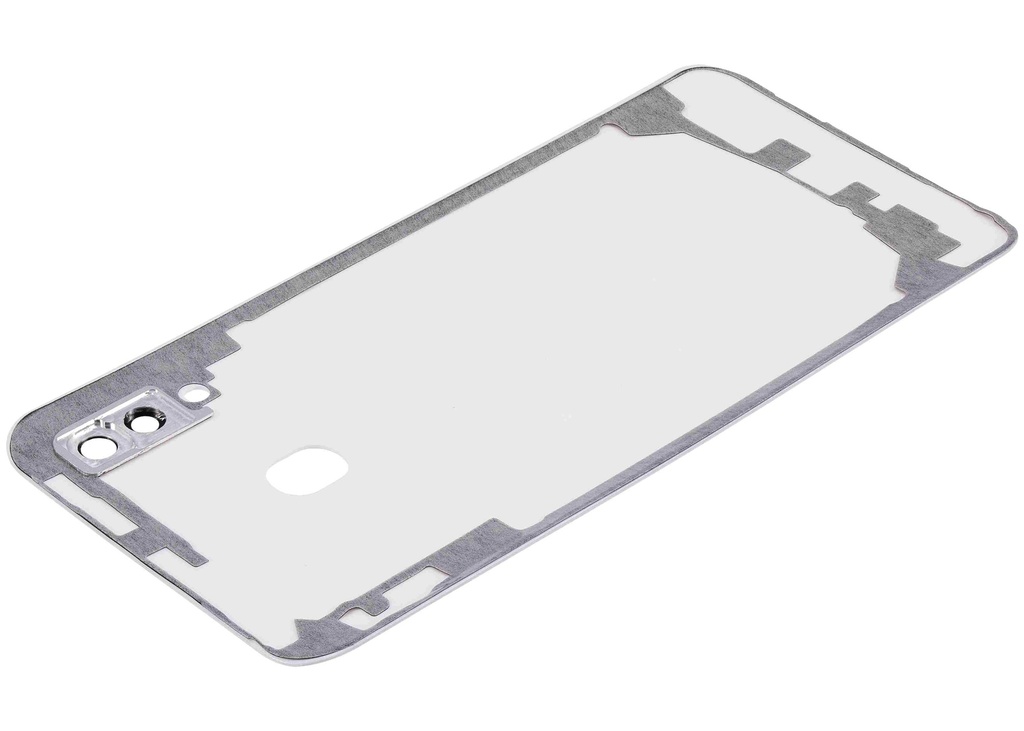 Vitre arrière avec lentille caméra compatible SAMSUNG A20 - A205 2019 - Aftermarket Plus - Blanc