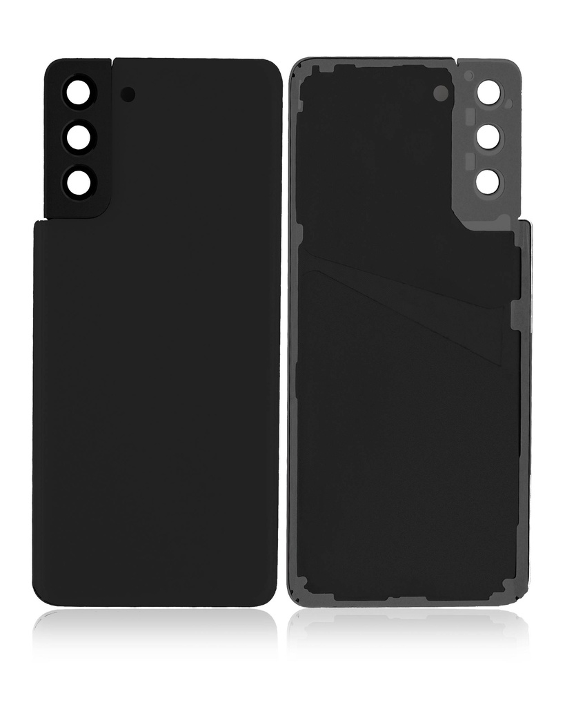 Vitre arrière avec lentille caméra compatible Samsung Galaxy S21 Plus - Sans Logo - Aftermarket Plus - Phantom Black