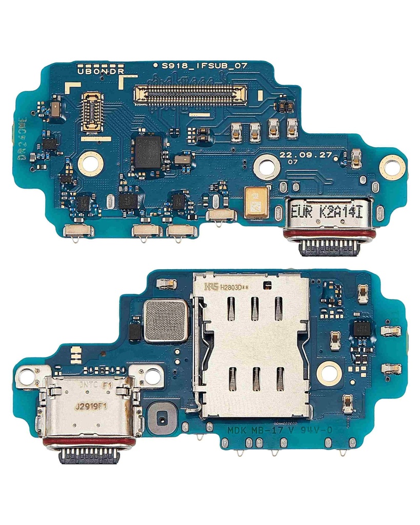 Connecteur de charge avec lecteur SIM compatible SAMSUNG S23 Ultra 5G - S918B - Version Internationale