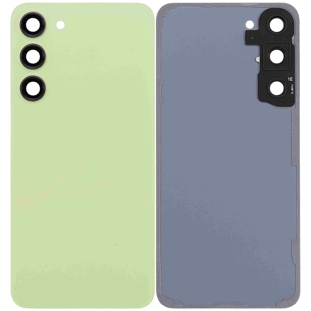 Vitre arrière avec lentille caméra compatible SAMSUNG S23 Plus 5G - Sans logo - Aftermarket Plus - Citron Vert