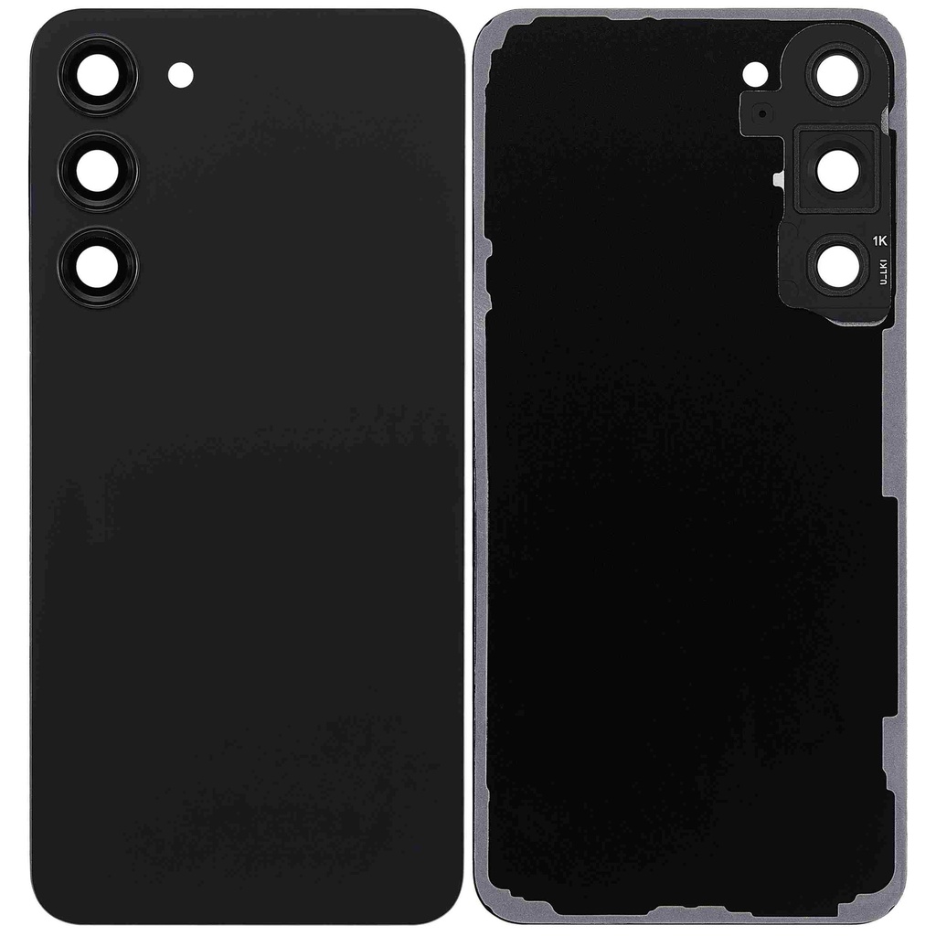 Vitre arrière avec lentille caméra compatible SAMSUNG S23 Plus 5G - Sans logo - Aftermarket Plus - Phantom Black