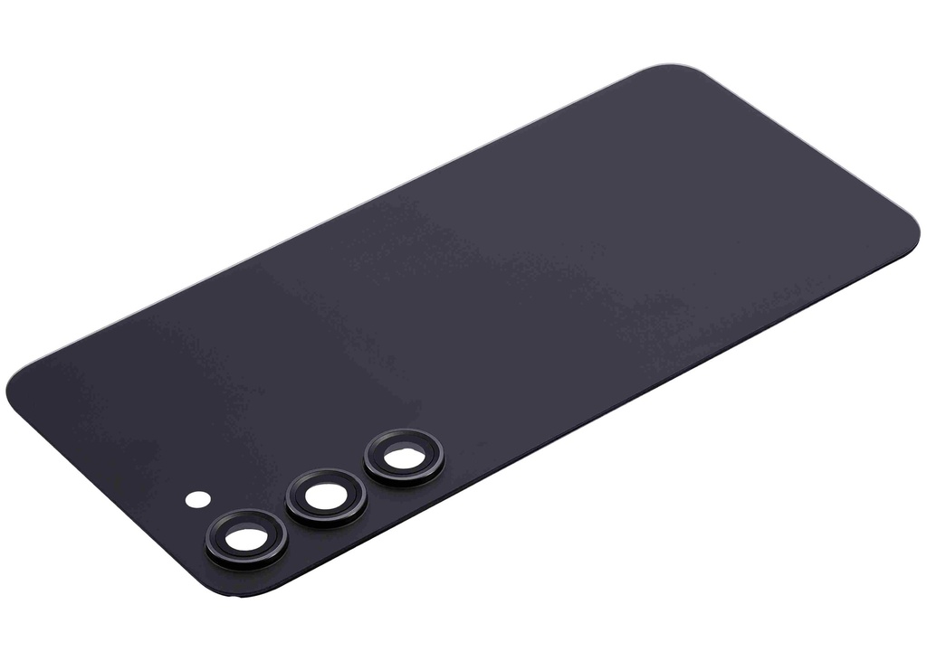 Vitre arrière avec lentille caméra compatible SAMSUNG S23 Plus 5G - Sans logo - Aftermarket Plus - Phantom Black