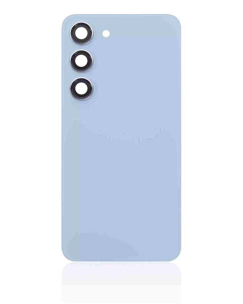 Vitre arrière avec lentille caméra compatible SAMSUNG S23 5G - Sans logo - Aftermarket Plus - Bleu