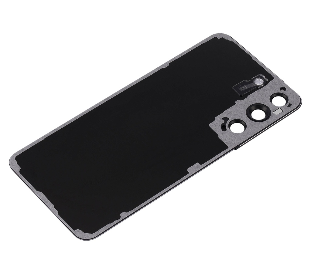 Vitre arrière avec lentille caméra compatible Samsung Galaxy S22 5G - Sans Logo - Aftermarket Plus - Phantom Black