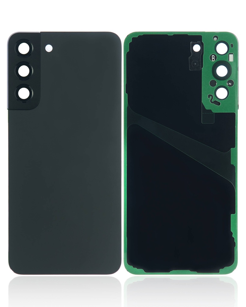 Vitre arrière avec lentille caméra compatible Samsung Galaxy S22 Plus 5G - Sans Logo - Aftermarket Plus - Phantom Black