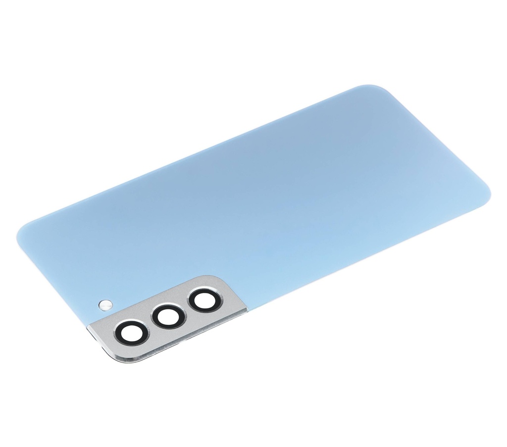 Vitre arrière avec lentille caméra compatible Samsung Galaxy S22 Plus 5G - Sans Logo - Aftermarket Plus - Bleu ciel