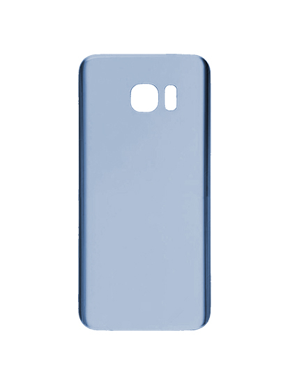 Vitre arrière avec lentille caméra compatible Samsung Galaxy S7 Edge  - Sans logo - Aftermarket Plus - Coral Blue