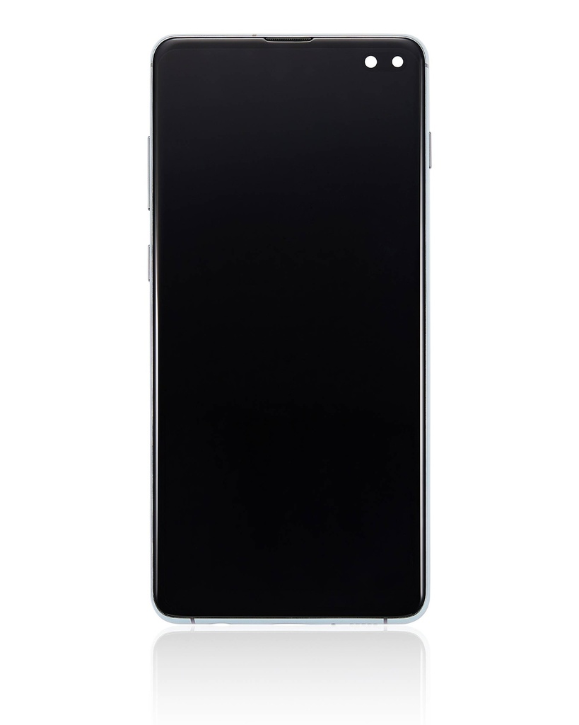 Bloc écran LCD avec châssis - sans capteur d'empreintes digitales compatible Samsung Galaxy S10 Plus - Aftermarket Plus: TFT - Prism Green