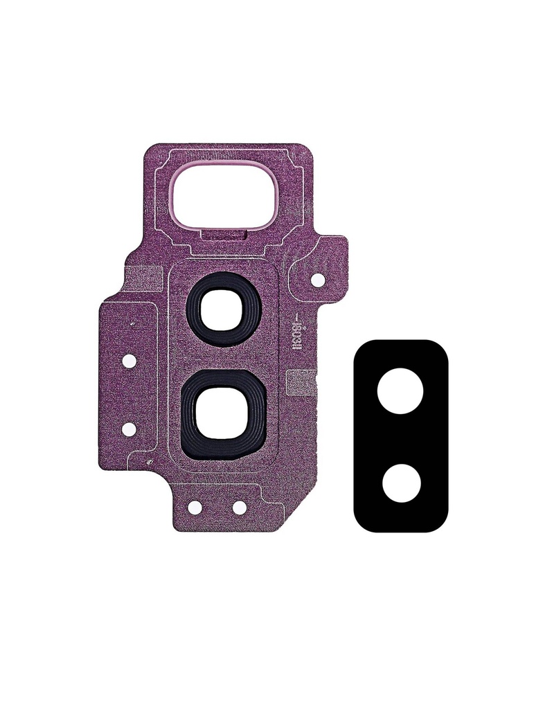 Lentille caméra arrière avec support compatible Samsung Galaxy S9 Plus - Purple