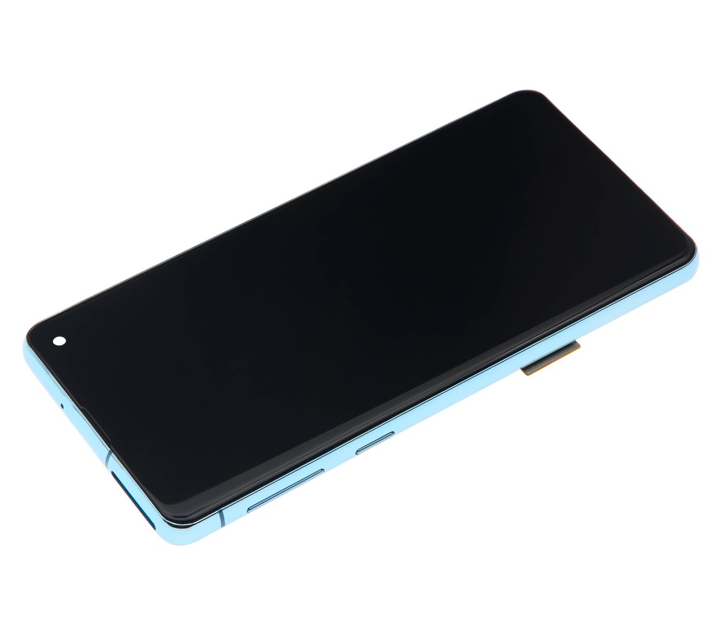 Bloc écran LCD avec châssis - sans capteur d'empreintes digitales compatible Samsung Galaxy S10 - Aftermarket Plus: TFT - Prism Blue