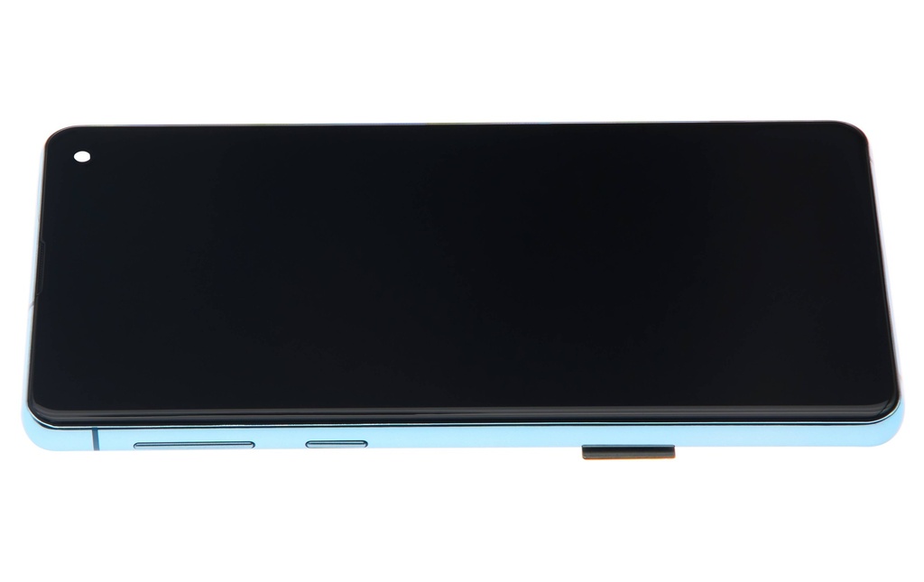 Bloc écran LCD avec châssis - sans capteur d'empreintes digitales compatible Samsung Galaxy S10 - Aftermarket Plus: TFT - Prism Blue