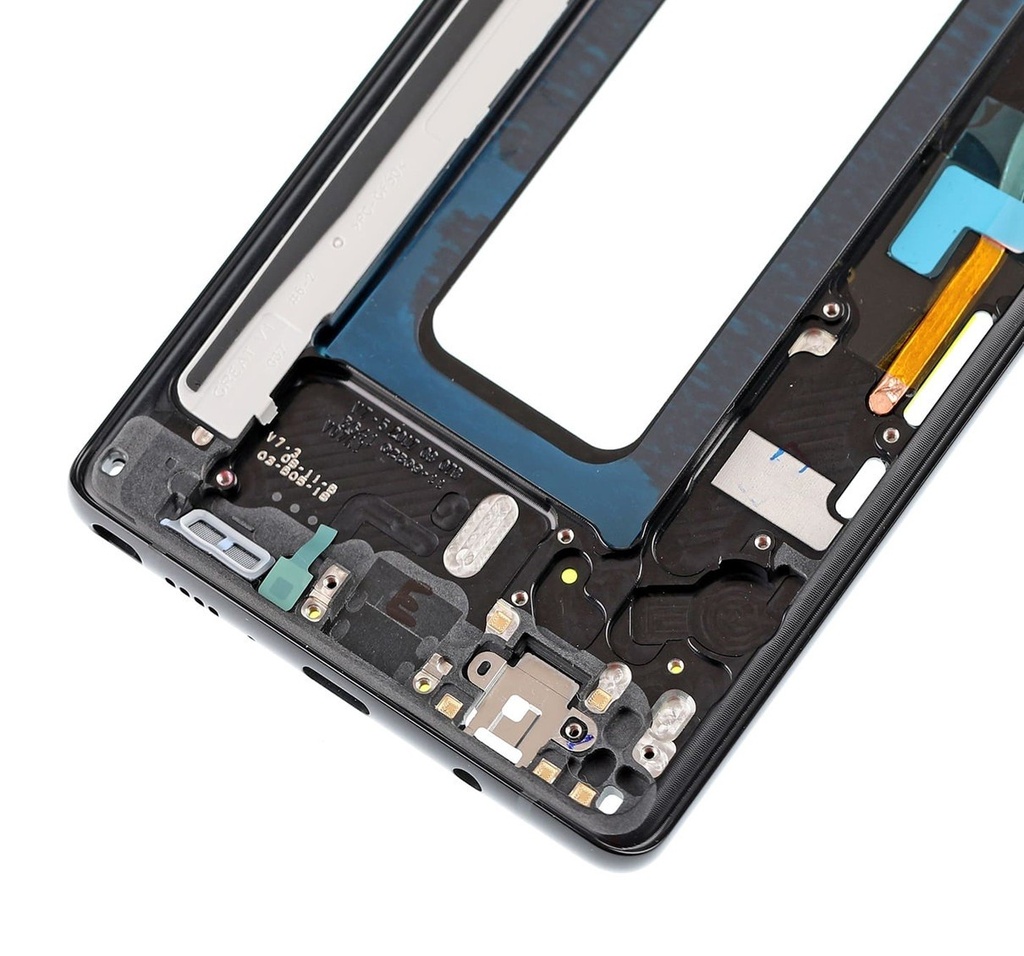 Chassis avec écouteur et boutons - compatible pour Samsung Galaxy Note 8 - Noir