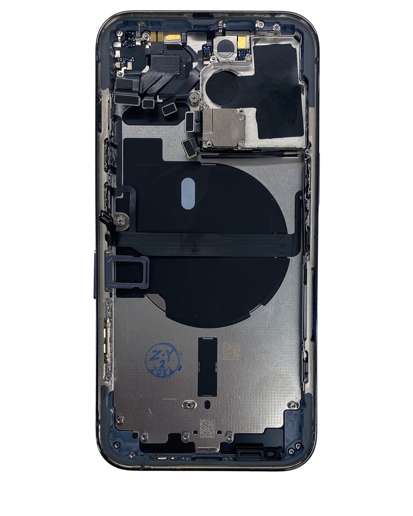 Châssis avec vitre arrière pour iPhone 13 Pro (Grade A) - Bleu Alpin