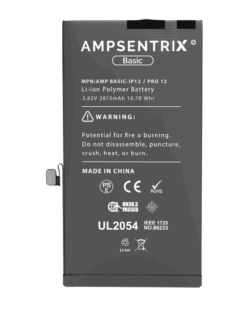 Batterie compatible iPhone 12 et 12 Pro - AmpSentrix Basic