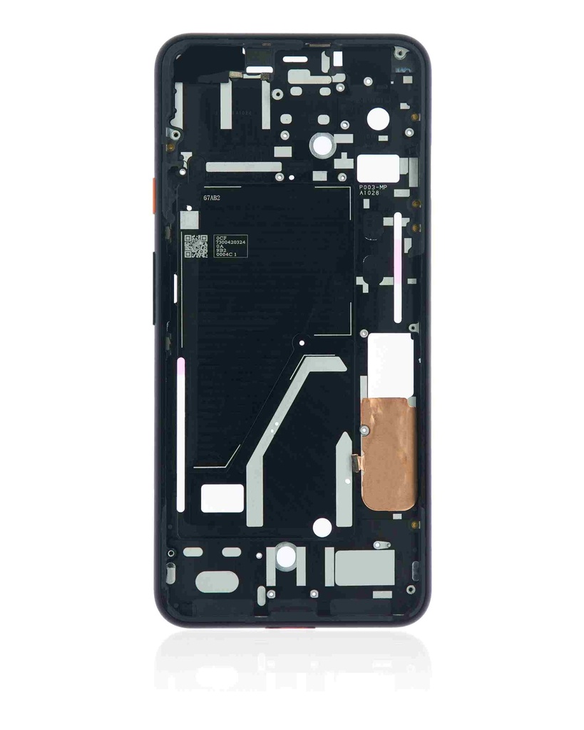 Châssis central compatible Google Pixel 4XL - Bouton Power Orange