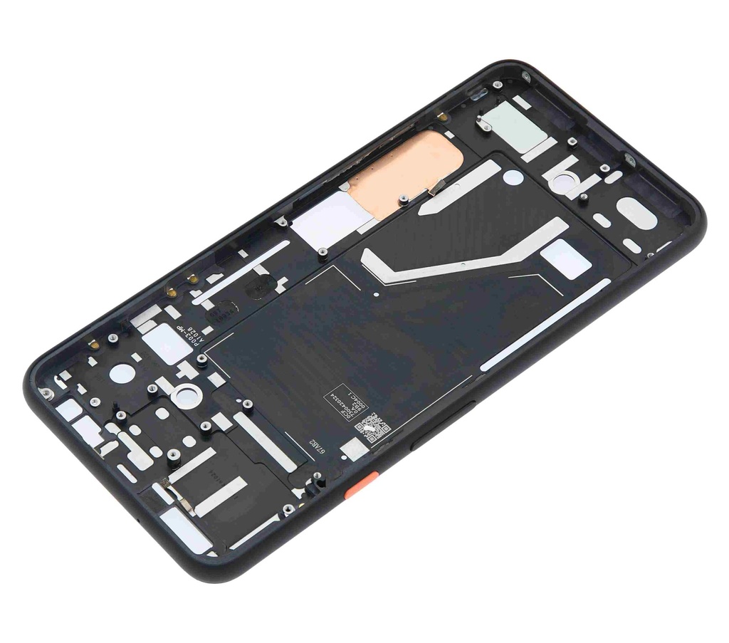 Châssis central compatible Google Pixel 4XL - Bouton Power Orange