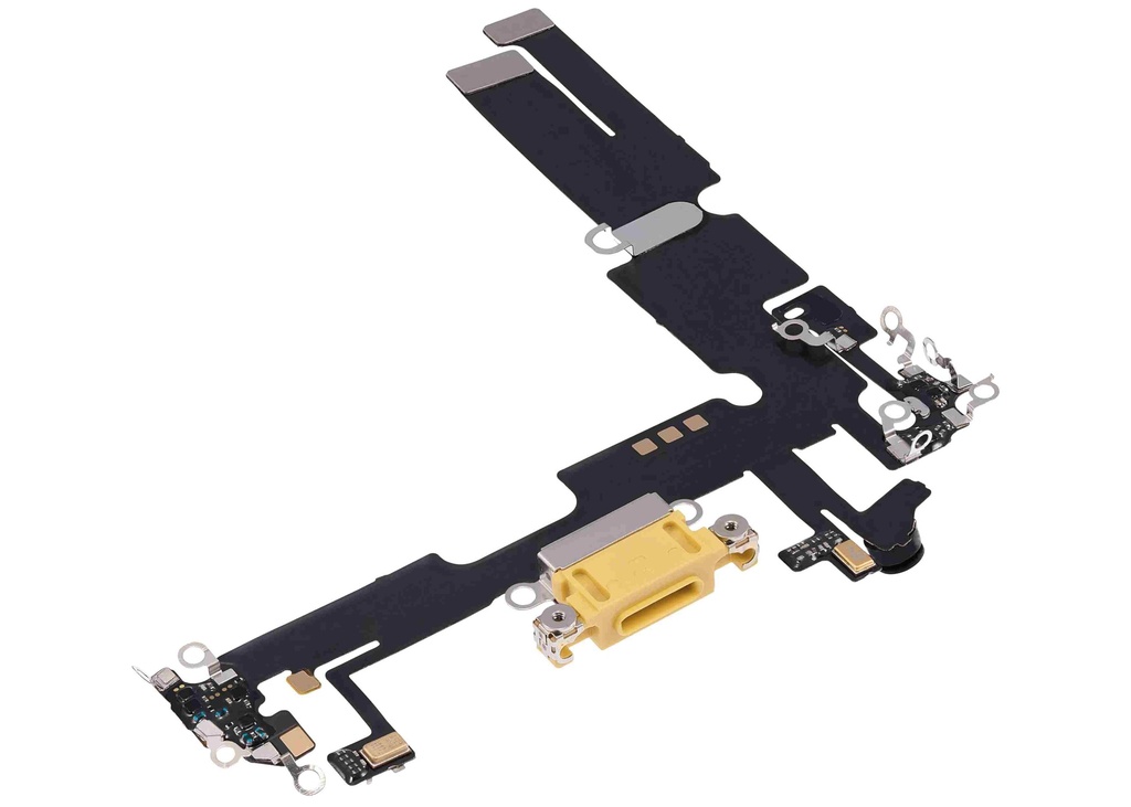 Connecteur de charge avec nappe compatible iPhone 14 Plus - Aftermarket Plus - Jaune