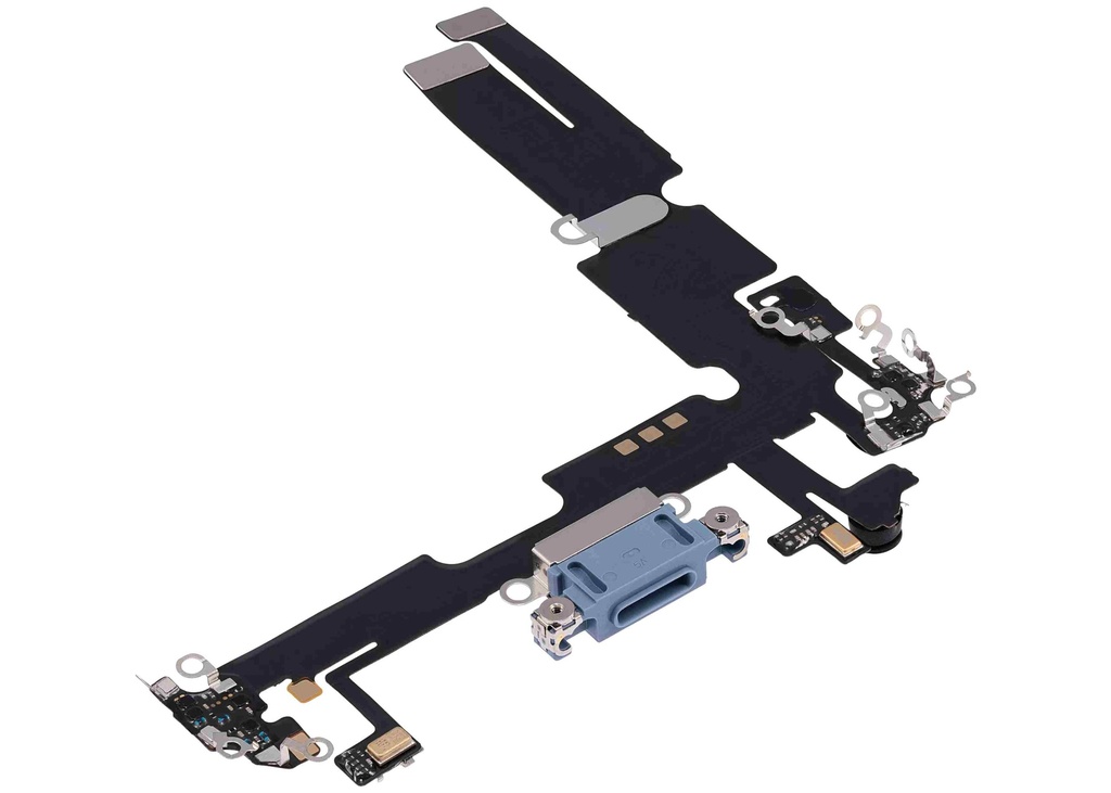 Connecteur de charge avec nappe compatible iPhone 14 Plus - Aftermarket Plus - Bleu