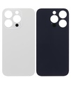 Vitre arrière avec adhésif 3M compatible iPhone 14 Pro - Sans Logo - Large Camera Hole - Argent