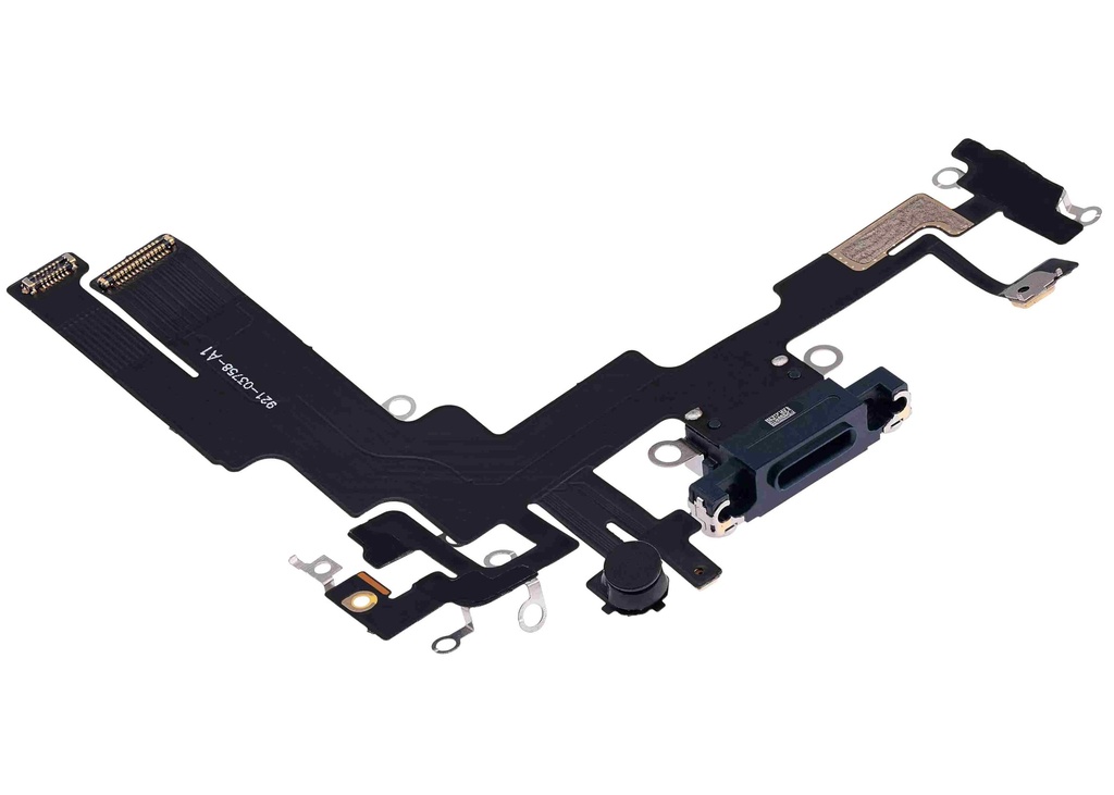 Connecteur de charge avec nappe compatible iPhone 14 - Aftermarket Plus - Noir Minuit
