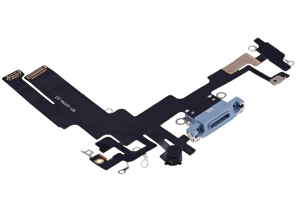 Connecteur de charge avec nappe compatible iPhone 14 - Aftermarket Plus - Bleu