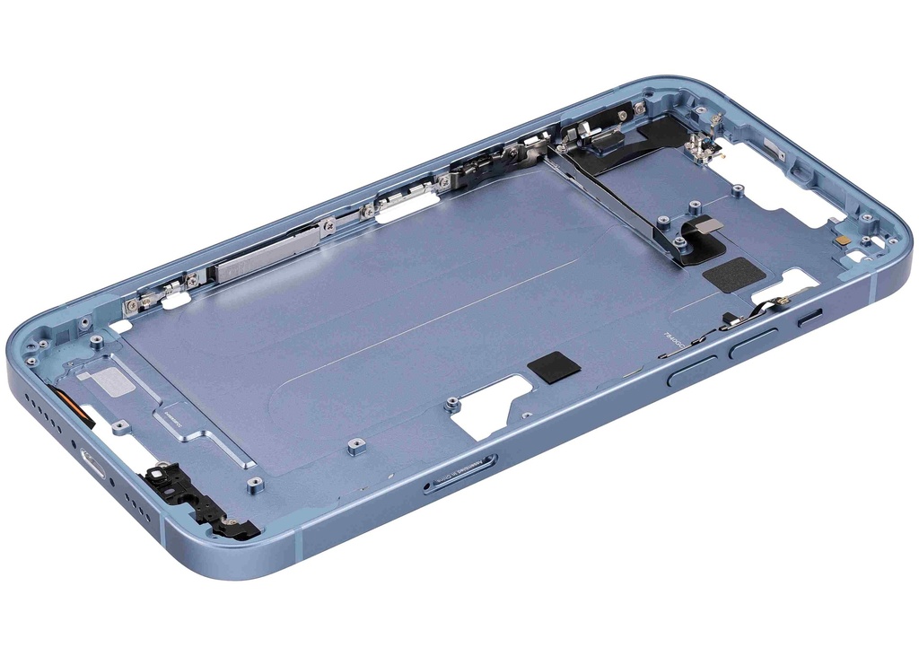 Châssis avec boutons Power et volume compatible iPhone 14 Plus - Grade A - Version internationale - Bleu