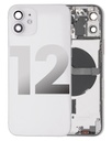 Châssis avec nappes pour iPhone 12 - Grade A - avec Logo - Version US - Blanc