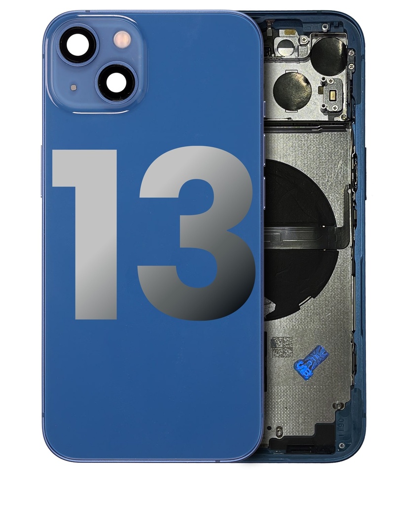 Châssis avec nappes pour iPhone 13 - Grade A - avec Logo - Version internationale - Bleu