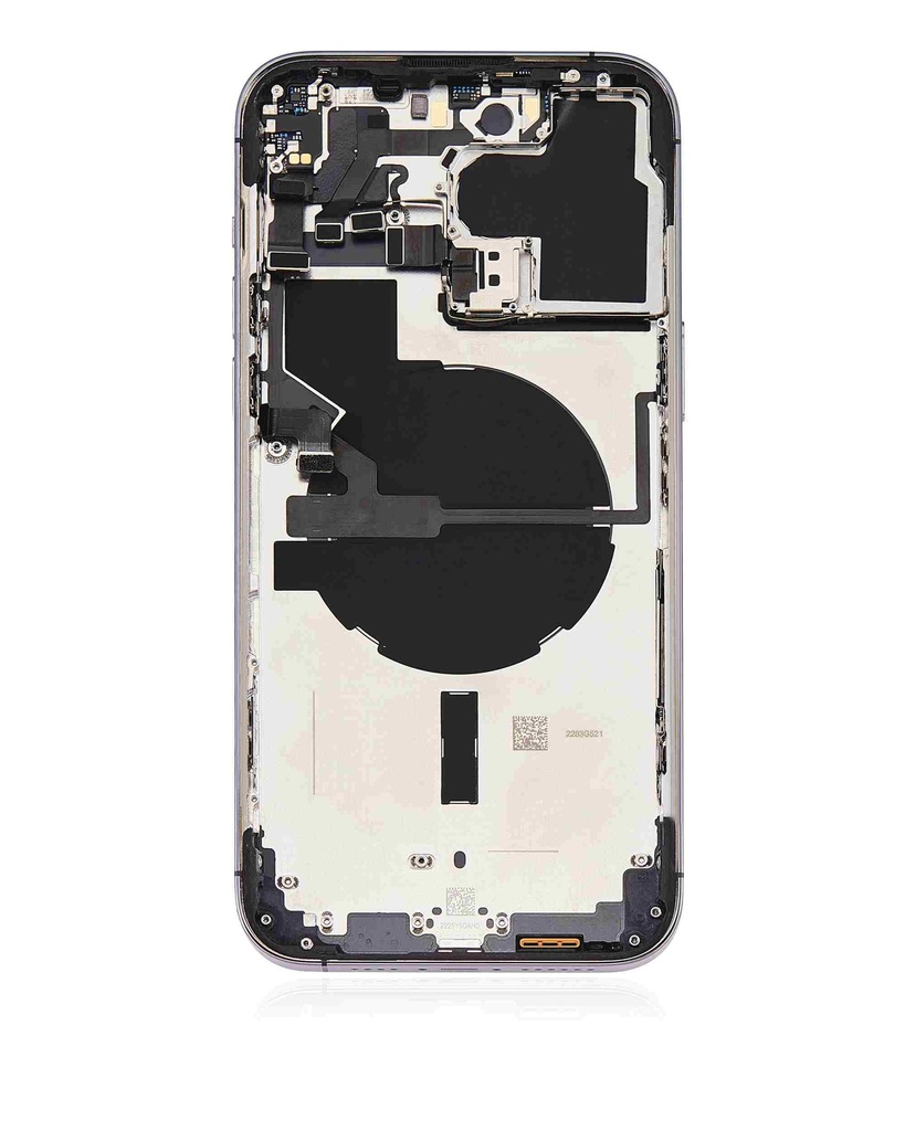 Châssis arrière avec petit composant pré installé compatible pour iPhone 14 Pro Max - Grade A - Avec logo - Version US sans lecteur SIM - Violet