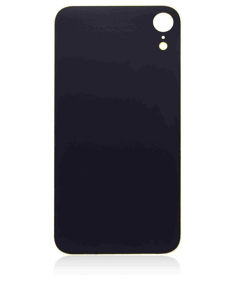 Vitre arrière compatible iPhone XR - Sans logo - Fente large pour Camera - Jaune